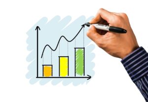 tying up financial loose ends -hand drawing graph